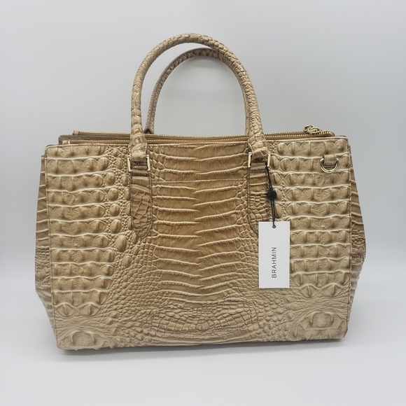 451- BRAHMIN BLAKE SATCHEL HANDBAG GENUINE LEATHER NWT - Picture 6 of 15